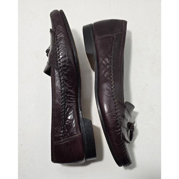 Vintage Foot-Joy Men’s Loafers Made in Italy Brown Kiltie Tassels 8M Dress Shoes - Picture 6 of 10